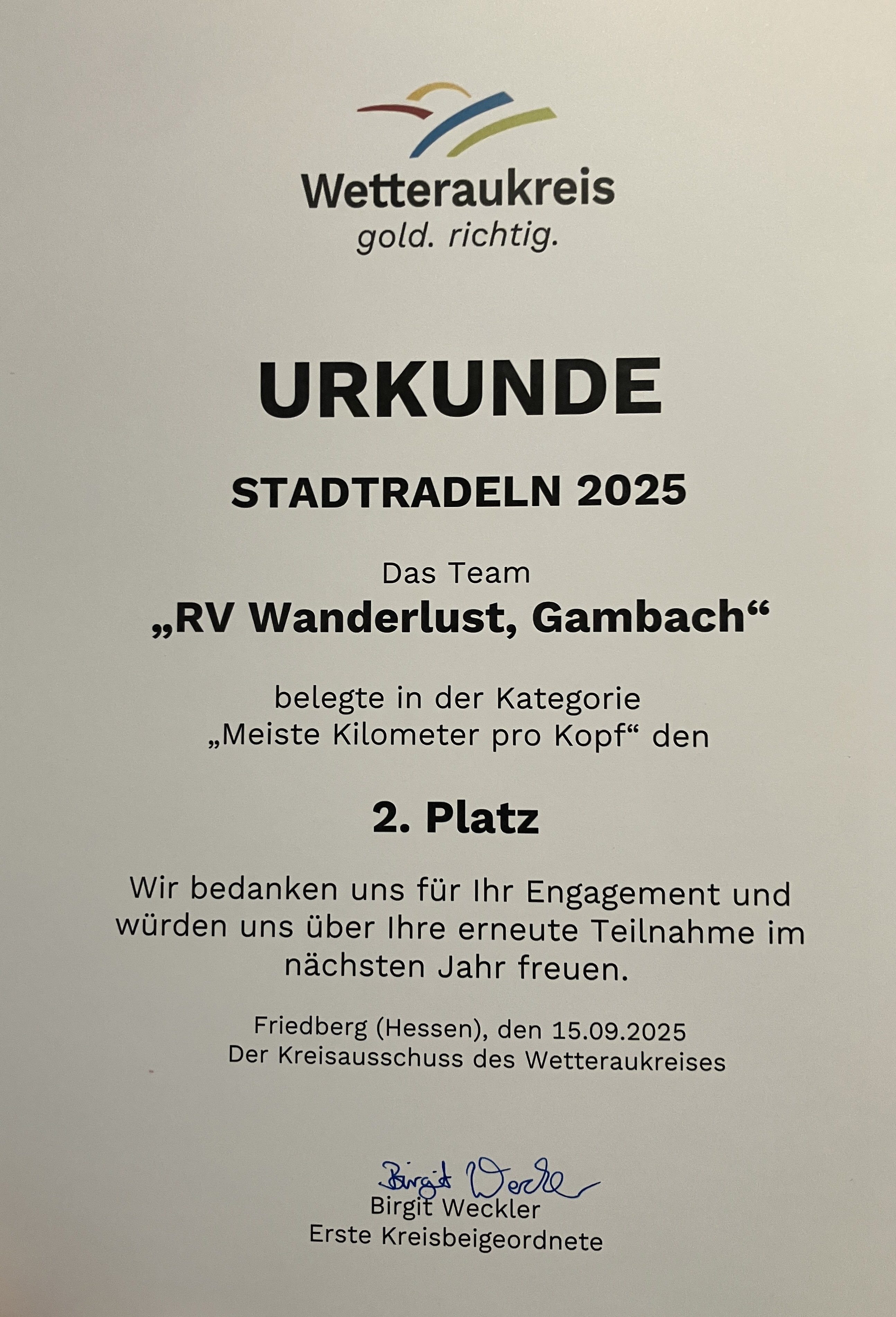 Urkunde Stadtr 2025